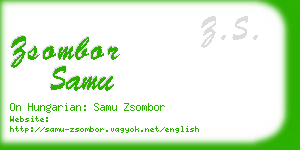 zsombor samu business card